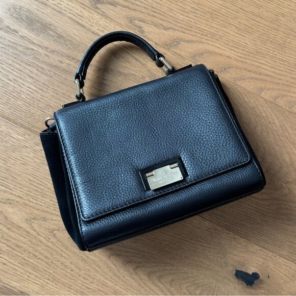 kate spade Handbags - Kate Spade Black Leather & Suede Magnolia Park Suede Laurel Crossbody Bag - EUC